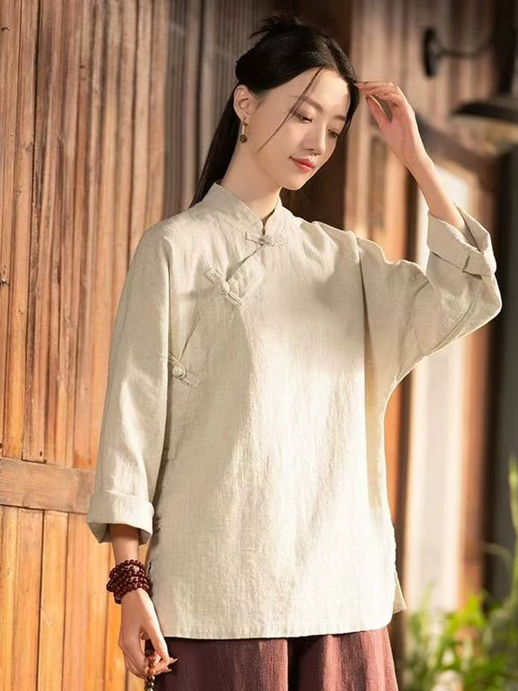 New Chinese Style Loose Long S - Linen Pant Wide 评论和价格