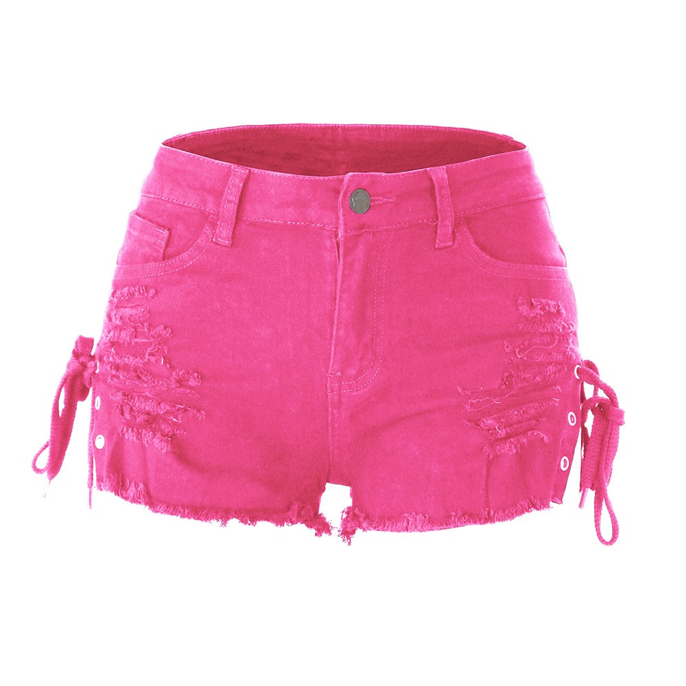 Y2k Women's Shorts Low Rise Mi - Shorts Denim Frayed 评论和价格