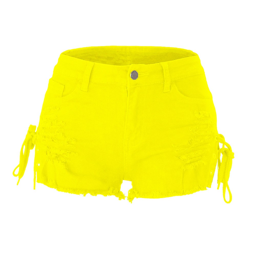 Y2k Women's Shorts Low Rise Mi - Shorts Denim Frayed 评论和价格