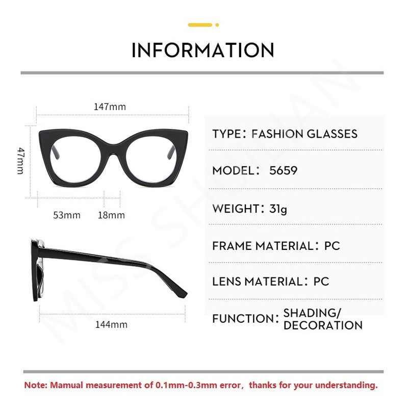 New Fashionable Women Eyeglass - Sunglasses Cat Eye 评论和价格