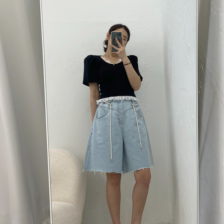 Summer 2026 Chic Fashion Korea - Shorts Denim Frayed 评论和价格