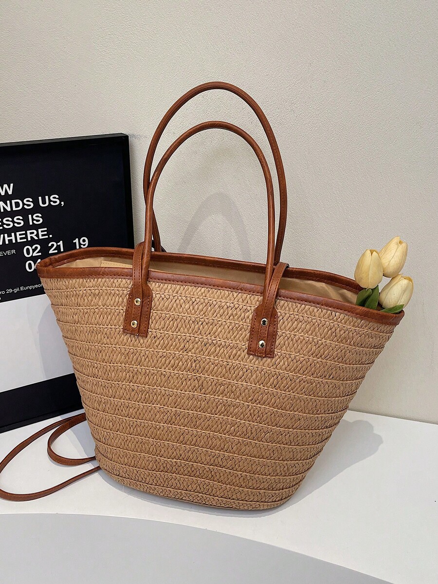 Fashion Large Capacity Woven T - Tote Bag Beach 评论和价格
