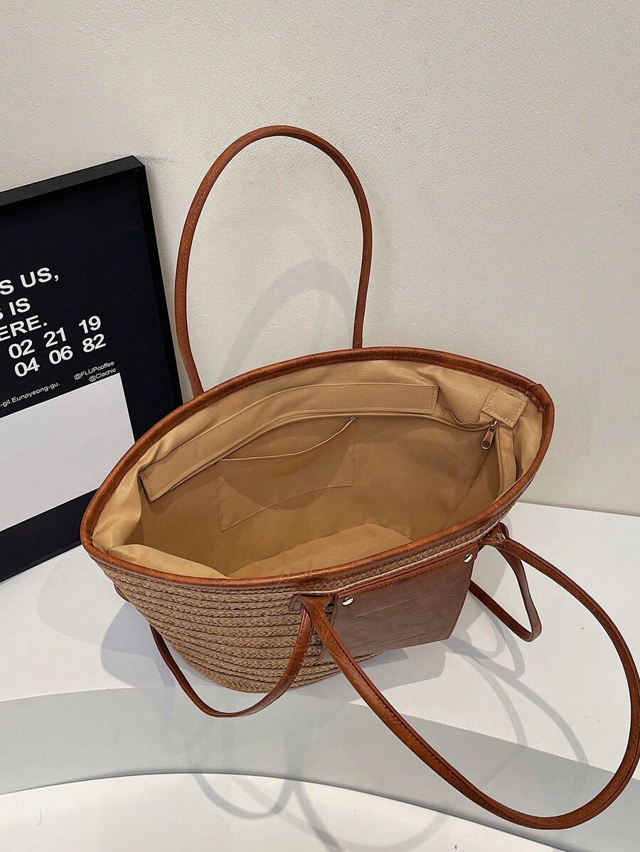 Fashion Large Capacity Woven T - Tote Bag Beach 评论和价格